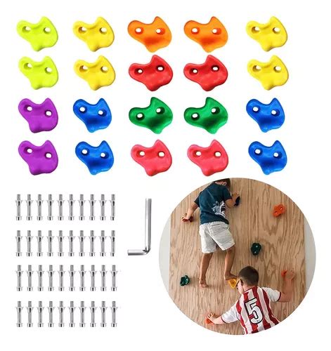 20 Piedras De Escalada Multicolor Con Textura Para Niños Envío gratis