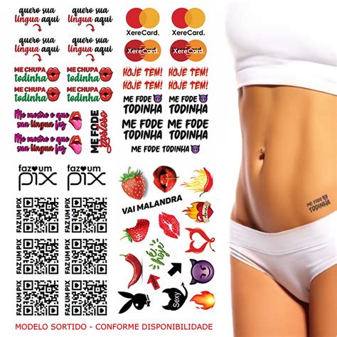 Sex Shop Tatuagens Tattoos Fakes Tempor Rias Tatuagem Ntima Depila O Sexy Shopee Brasil