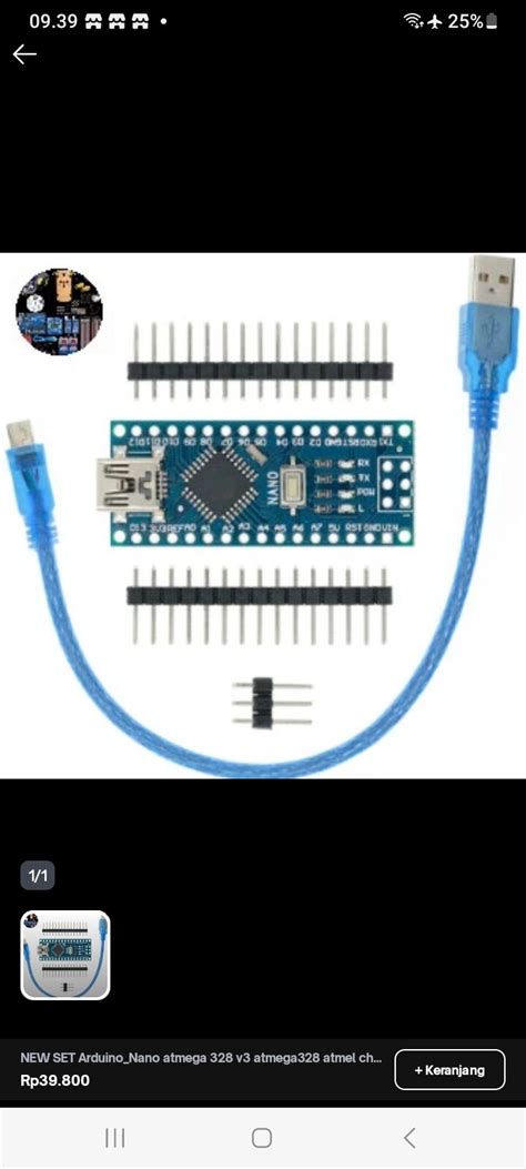 New Set Arduino Nano Atmega V Atmega Atmel Ch Chg Kabel