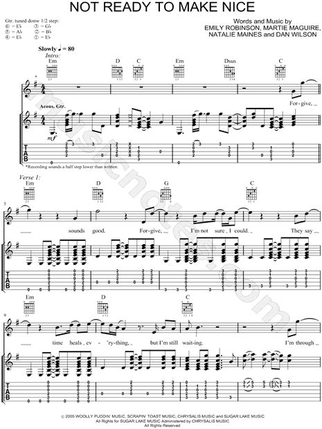 Dixie Chicks Guitar Chords