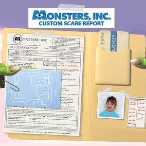 Monsters Inc. Child Scare Report Customizable Movie Prop - Etsy