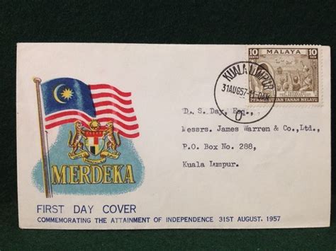 Malaya 1957 FDC Merdeka Attainment Of Independence Kuala Lumpur First