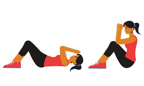 fitness workout sit  exercise  vector art  vecteezy