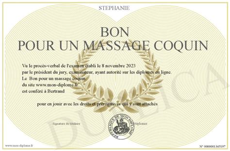 Bon Pour Un Massage Coquin