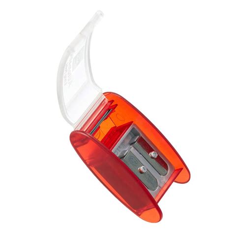 Kum Long Point Pencil Sharpener Red 2 Hole Flip Top Reservoir Jerry