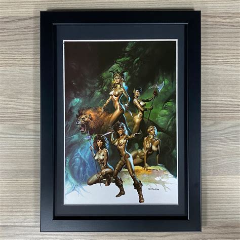 Boris Vallejo Framed Art Queen of the Amazons Pulp Sci-fi - Etsy UK