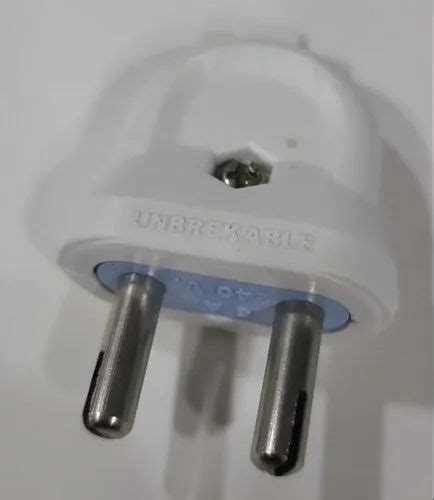 White Plastic 2 Pin Plug Top For Electric Fitting At Rs 6 50 Piece In