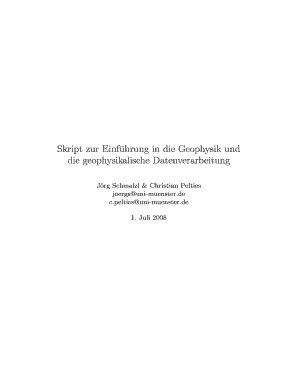 Ausfüllbar Online earth uni muenster Skript zur Einfhrung in