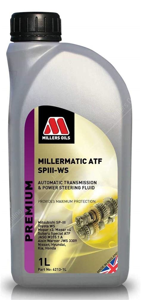 Millers Millermatic Atf Spiii Ws Gearbox Transmission Oil Automatic