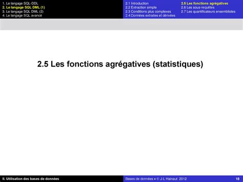 2 LE LANGAGE SQL DML 1 Version 2 Janvier ppt télécharger