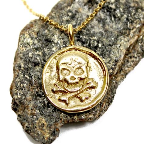 Pirate Coin Necklace Pendant Etsy