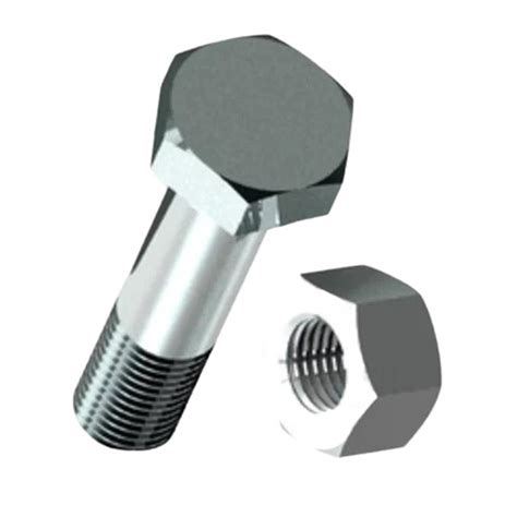 Silver Corrosion Resistance Hexagon Head Half Threaded Mild Steel Bolt