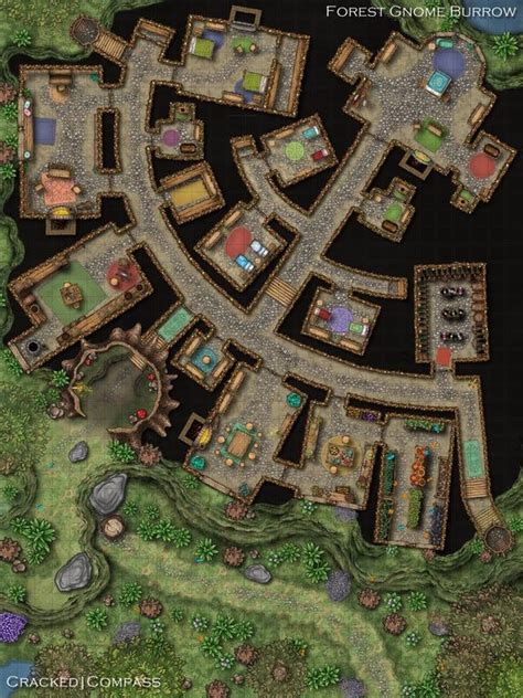 Forest Gnome Burrow Dndmaps Fantasy City Map Dnd World Map