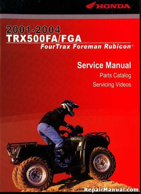 2001-2004 Honda TRX500FA FGA Repair Manual CD-ROM