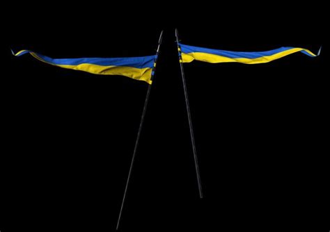 Premium Photo Ukrainian State Flag Yellow And Blue National Flag