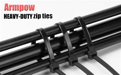 Amazon Armpow Black Inch Cable Zip Ties Heavy Duty Pack