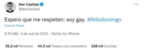 Iker Casillas diz que é gay apaga postagem e afirma que teve conta hackeada