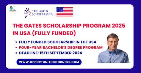 The Gates Scholarship Program 2025 In USA Fully Funded