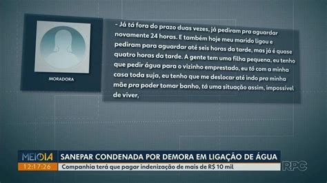 Sanepar Condenada A Indenizar Fam Lia De Londrina Em R Mil Por