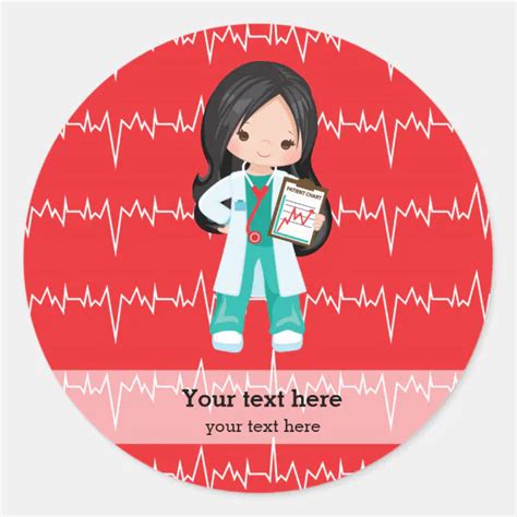 Kids Doctor Classic Round Sticker Zazzle