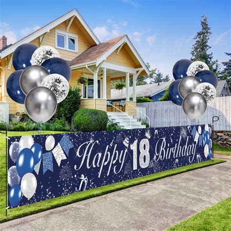 Navy Blue Birthday Banners For Outside Happy Birthday Banners