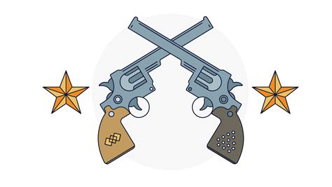 Duel of Pistols Vector 217575 Vector Art at Vecteezy