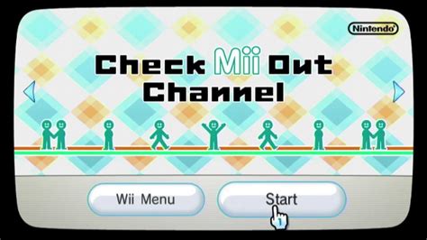 Wii Menu Check Mii Out Channel Youtube