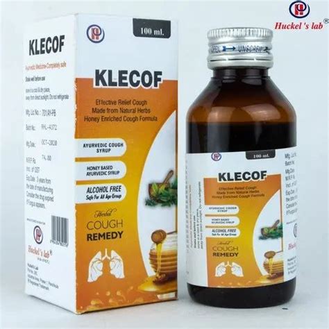 Herbal Cough Syrup Klecof 5 Ml Packaging Size 100 Ml Rs 57