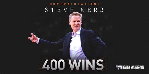 Steve Kerr Reaches 400 Career Wins The Official Website Of The Nba Coaches Association