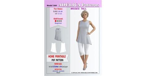 Summer Top Tunic Sewing Pattern By Adelica Patterns