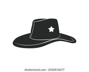 Cowboy Hat Silhouette Cowboy Hat Isolated Stock Vector Royalty Free