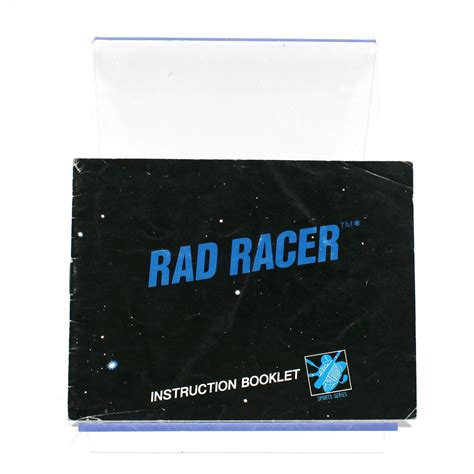 Rad Racer NES Nintendo Manual Black Version