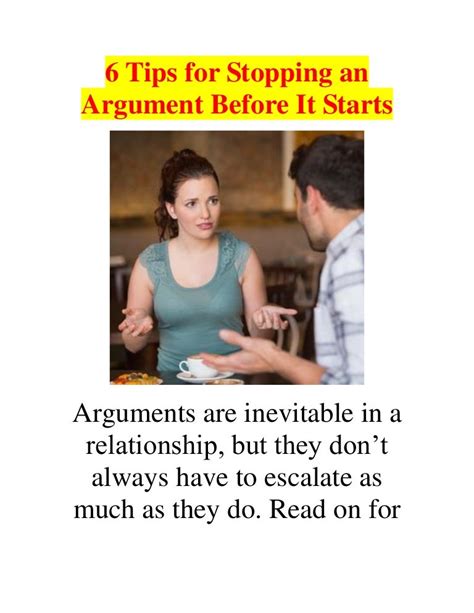 6 Tips For Stopping An Argument Before It Starts