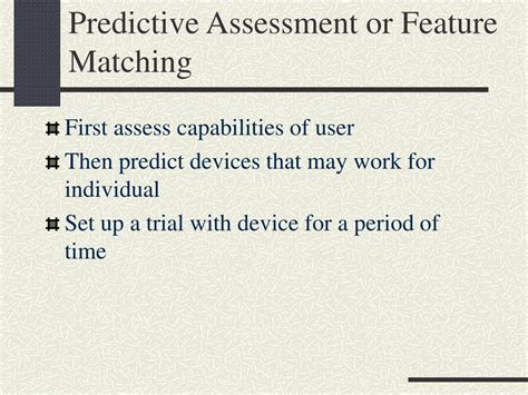 Ppt Aac Assessment Feature Matching Powerpoint Presentation Free