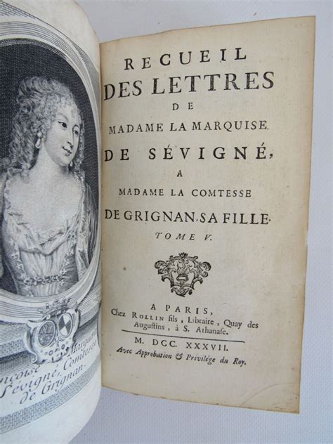 Sevigne Recueil Des Lettres De Madame La Marquise De S Vign A Madame