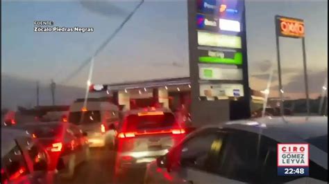 Se Registran Largas Filas En La Frontera Para Cargar Gasolina Por Temor