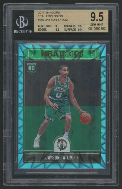 Jayson Tatum Hoops Teal Explosion Bgs Pristine Auction