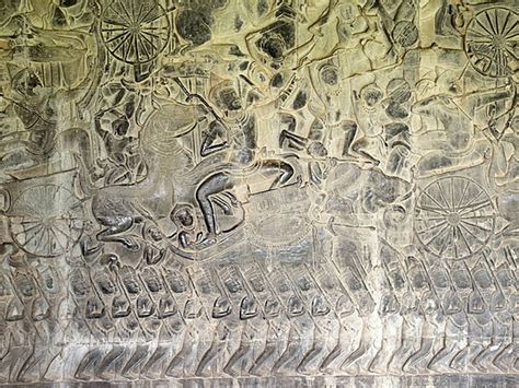 Indonesian Bas Relief Detail Water Sculpture Bas Relief Photo