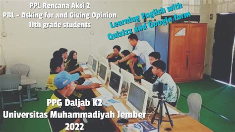 Ppl Rencana Aksi 2 Ppg Daljab K2 Problem Based Learning Asking For And Giving Opinion Youtube