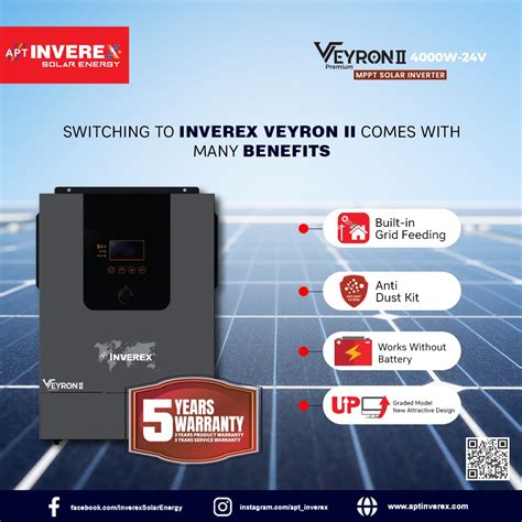 Inverex Veyron Ii W V Mppt Solar Inverter Suntech Mall