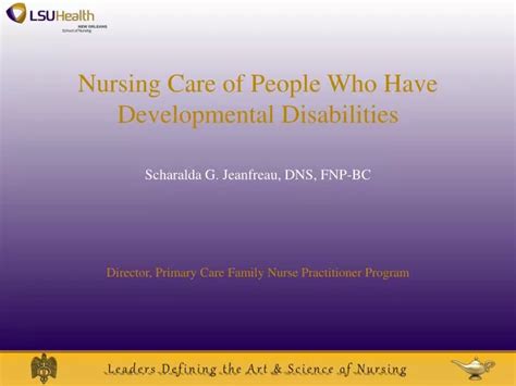 Ppt Nursing Care Of People Who Have Developmental Disabilities