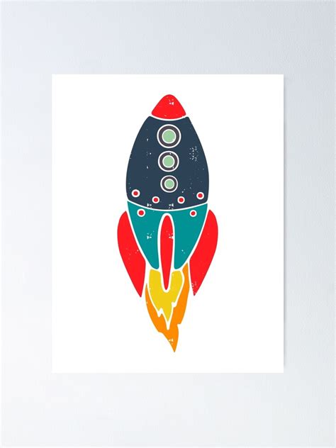 Space Rocket Poster For Sale By Tashanatasha Redbubble