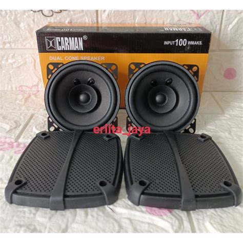 Jual Speaker 4 Inch Carman CM 410 Speaker Coaxial 100 Watt Harga Satu