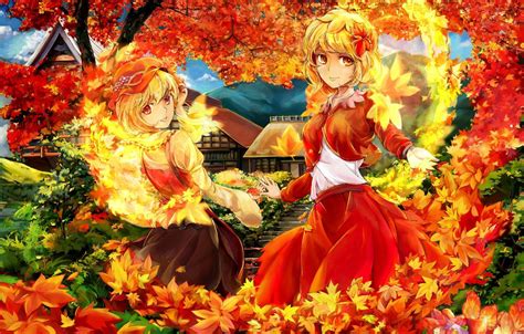 Anime Autumn Leaves Wallpapers - Wallpaper Cave