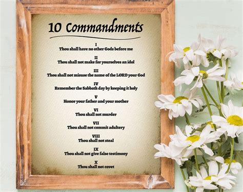 Ten Commandments Hebrew Letters Exodus 20 Hebrew Wall Art Set Of 2