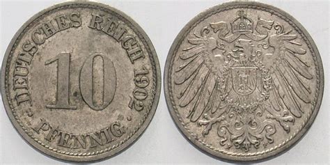 Kleinm Nzen Kaiserreich Pfennig F Grosser Adler Patina