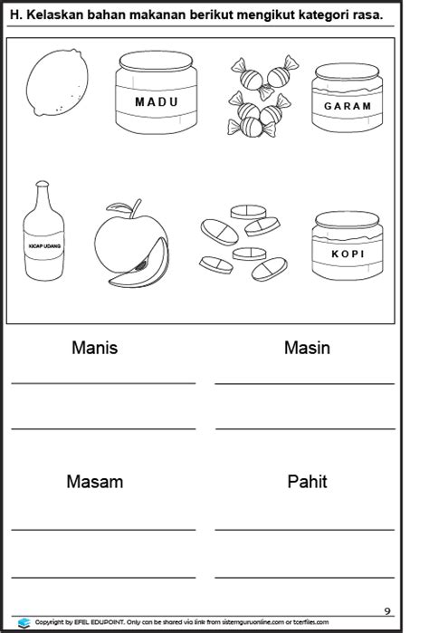 Latihan Sains Tahun 1 Unit Deria Manusia Muka Surat 9and10 Download