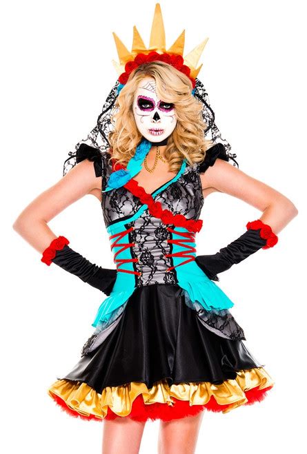 Sugar Skull Senorita Day Of The Dead Costume Plus Size The Costume