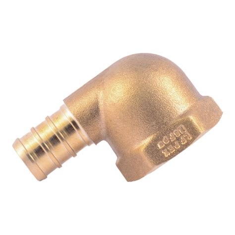 Sharkbite 12 In Pex Crimp X 12 In Fnpt Brass 90 Degree Elbow Uc308lfz