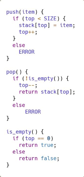 SOLVED The Pseudocode Of Figure 1 Illustrates The Basic Push And Pop